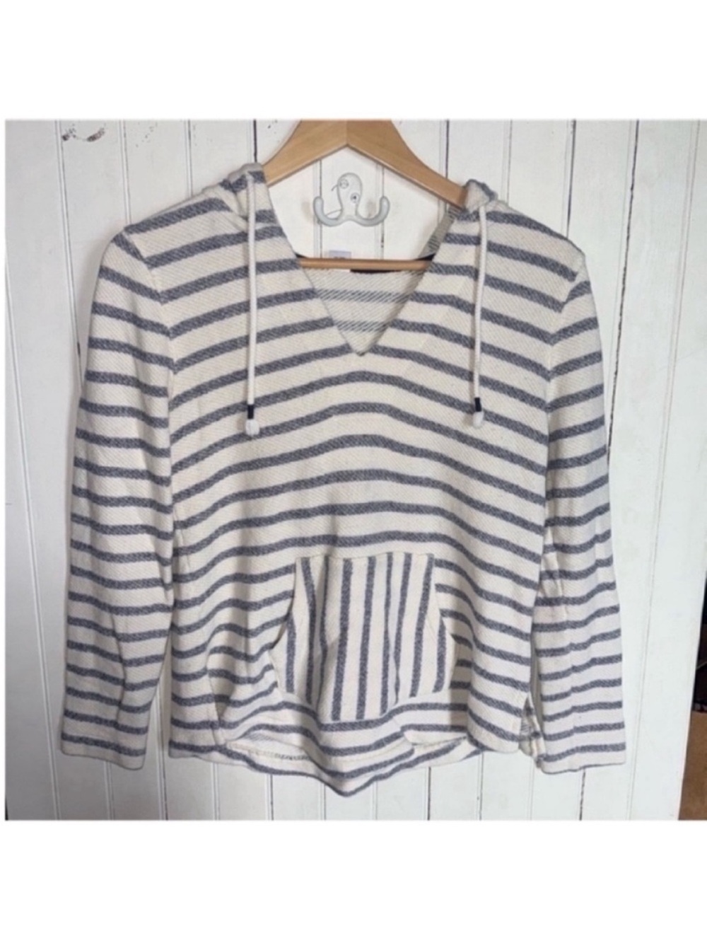 Old Navy Hooded Top Black White Stripes Size XS